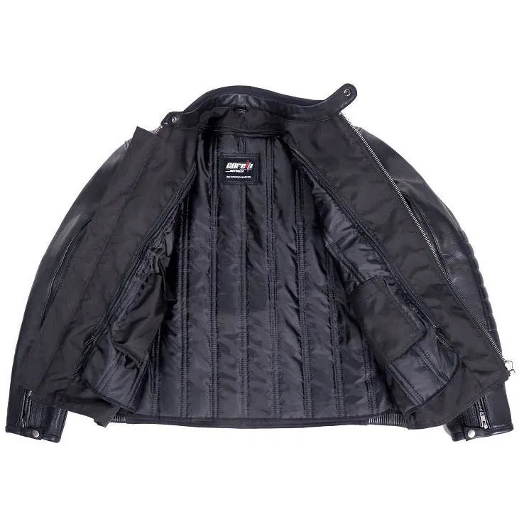 VANGUARD LUXE BLACK MOTORCYCLE LEATHER JACKET